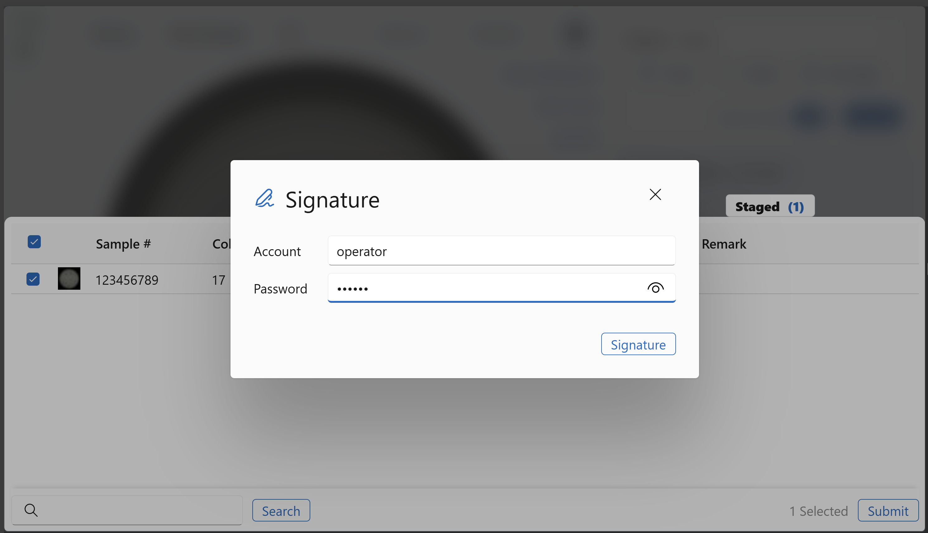 Sign on save